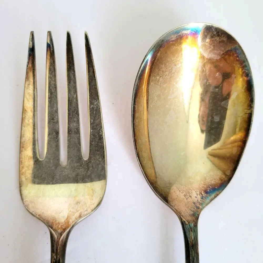 WM Rogers MFG Co Spoon Fork Original Rogers Silver Plate Cottagecore Art Nouveau